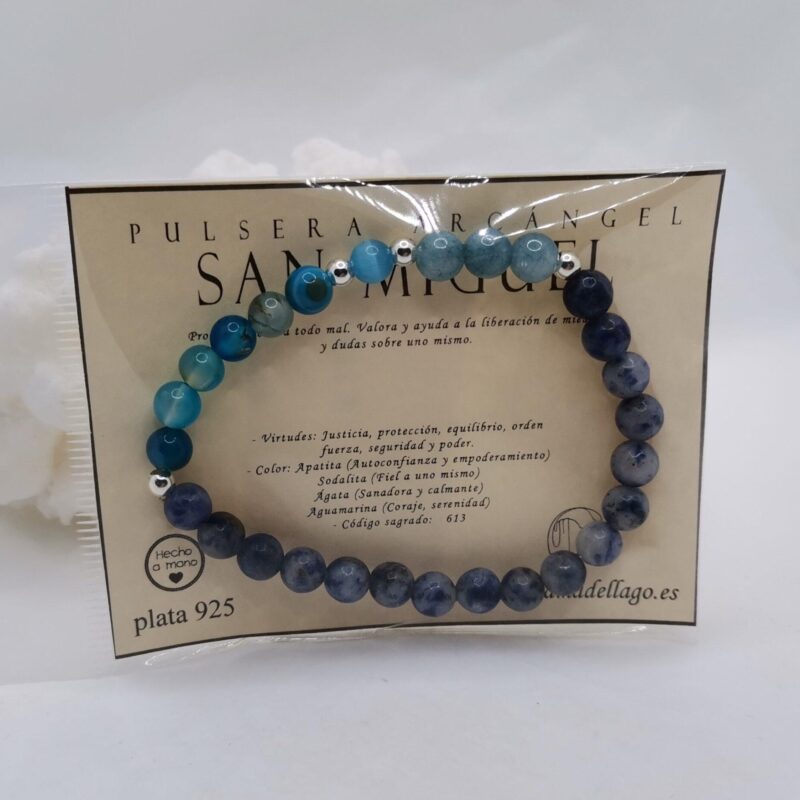 PULSERA  ARCANGEL MIGUEL MINERAL PLATA