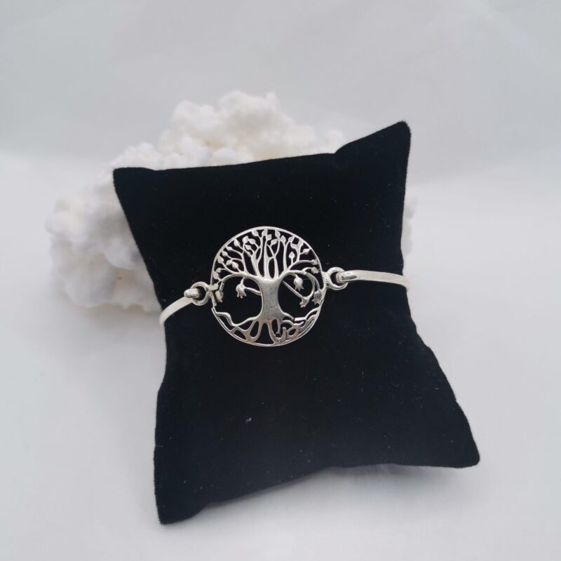 PULSERA BRAZALETE DEL ARBOL DE LA VIDA PLATA