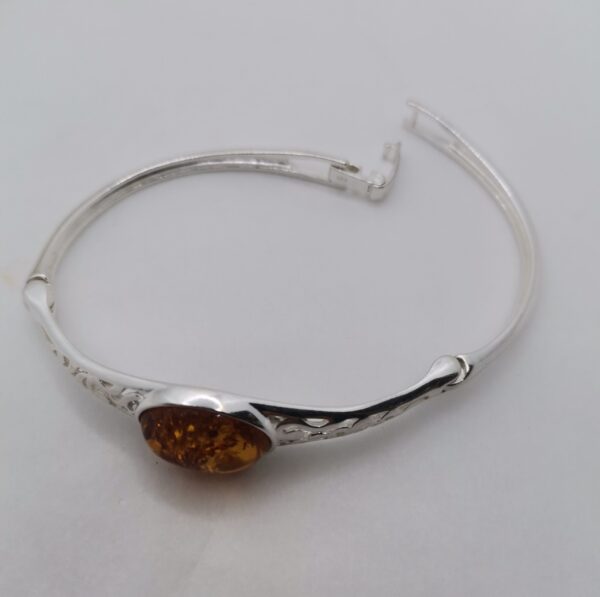 PULSERA CAÑA PLATA AMBAR - Imagen 2