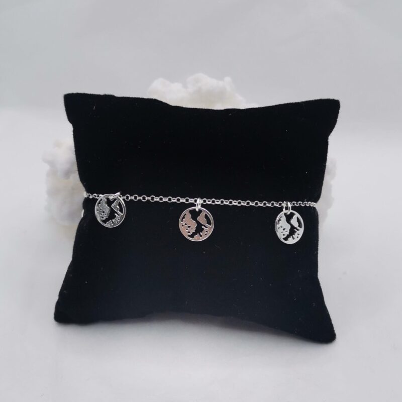 PULSERA CONTINENTES PLATA