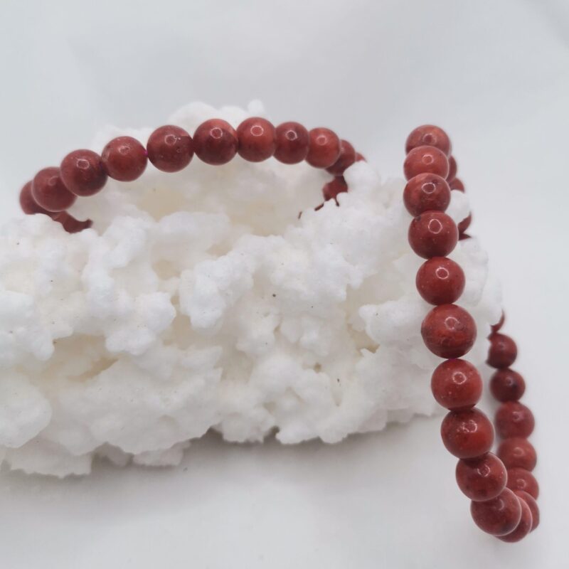 PULSERA CORAL MANZANA 8 MM