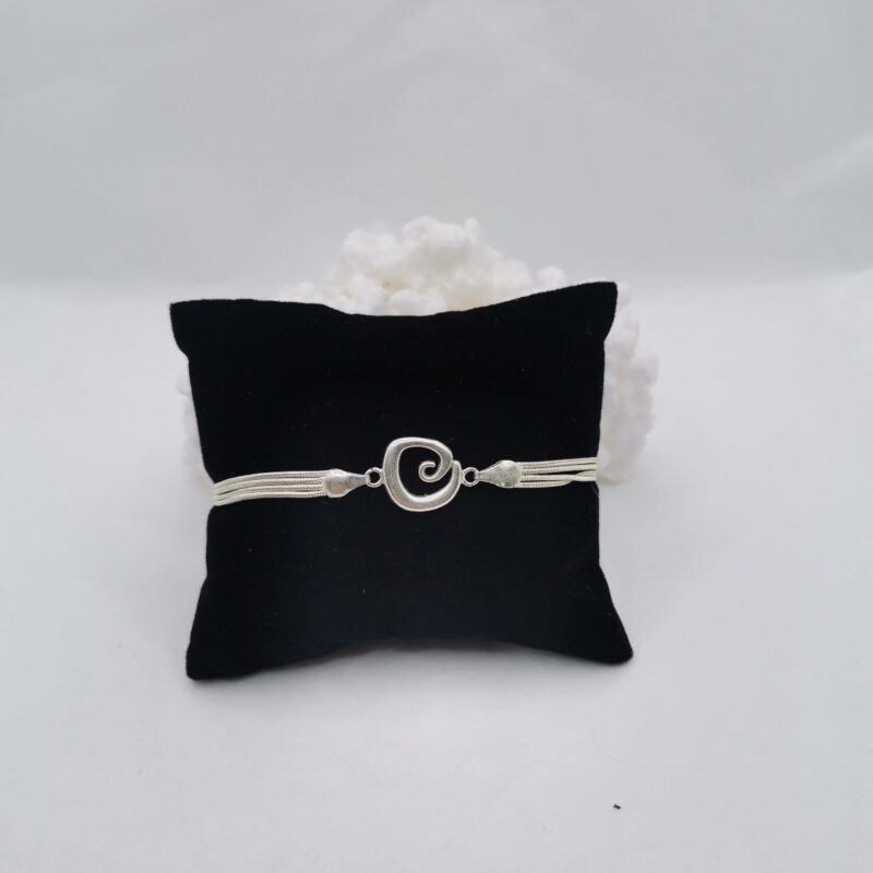 PULSERA ESPIRAL ASIMETRICA ACERO