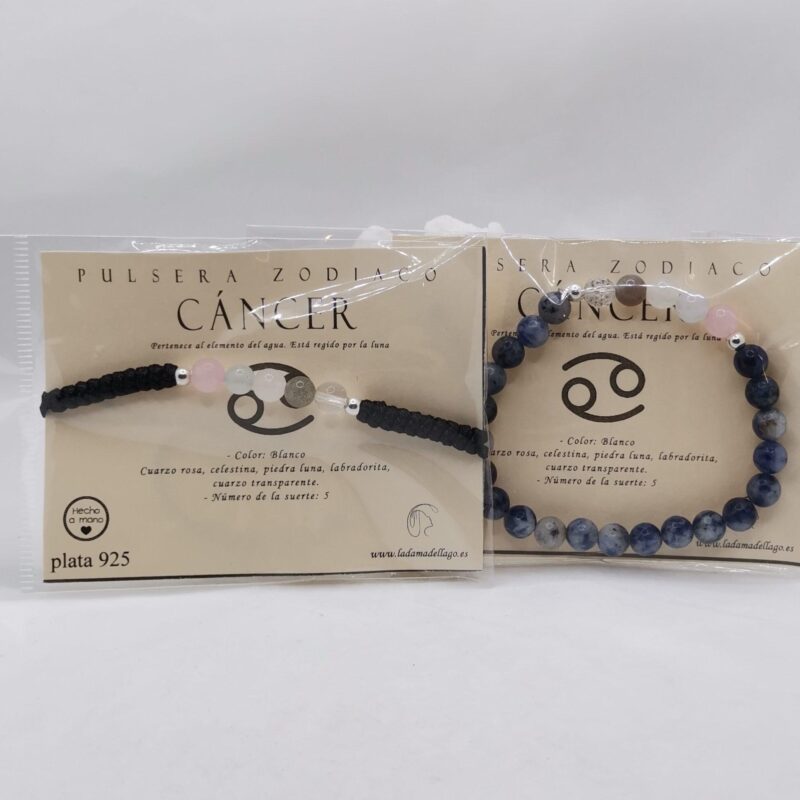 PULSERA HOROSCOPO CANCER MINERAL PLATA