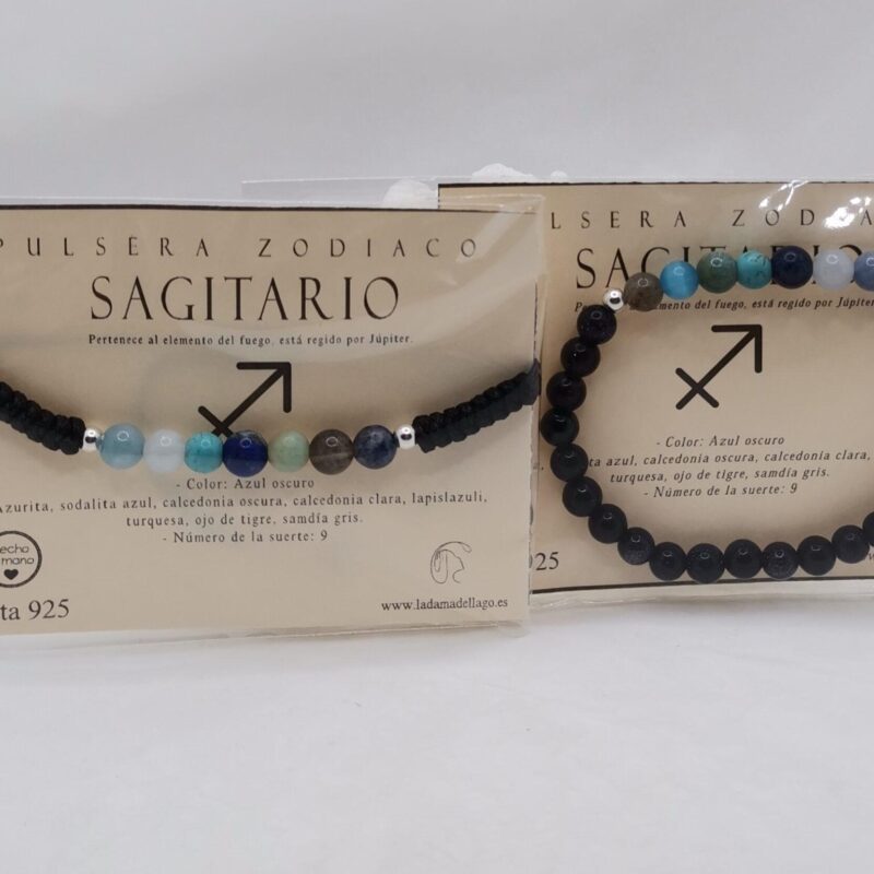 PULSERA HOROSCOPO SAGITARIO MINERAL PLATA
