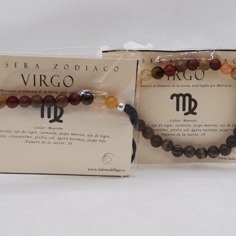 PULSERA HOROSCOPO VIRGO MINERAL PLATA