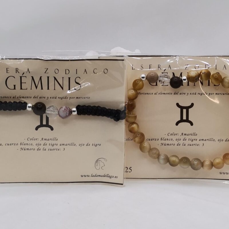 PULSERA HOROSCOPO GEMINIS MINERAL PLATA