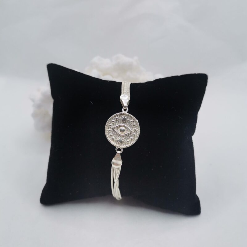 PULSERA OJO CON ESTRELLAS ACERO