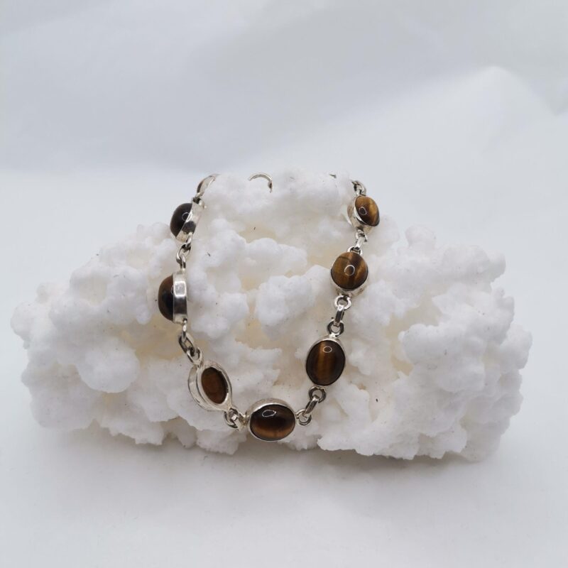 PULSERA OJO DE TIGRE PLATA 70