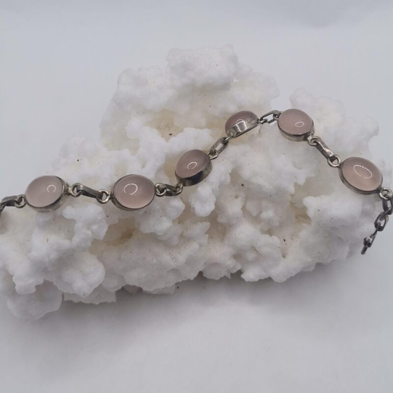PULSERA PLATA CUARZO ROSA 70