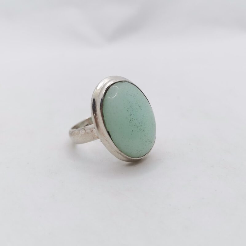 ANILLO PLATA CRISOPRASA 2 CM