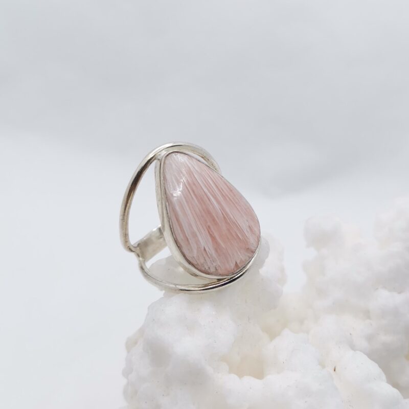 ANILLO PLATA GOTA KUNZITA ROSA
