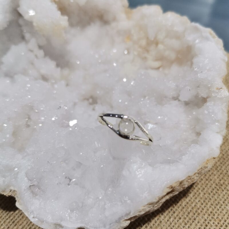 ANILLO PLATA PIEDRA LUNA ADAPTABLE OJO