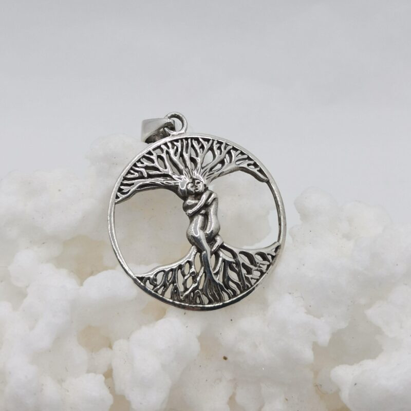 COLGANTE ARBOL DE LA VIDA PAREJA PLATA