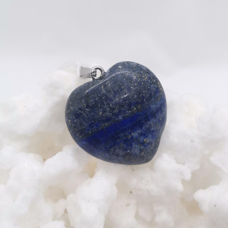 COLGANTE CORAZON DE LAPISLAZULI Y PLATA