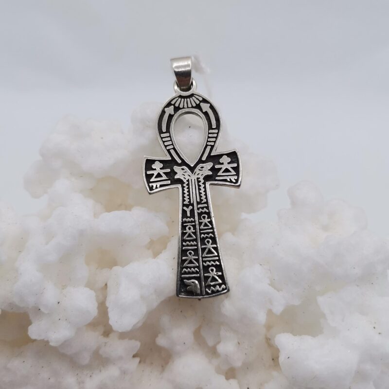 COLGANTE CRUZ EGIPCIA ANKH PLATA GRANDE