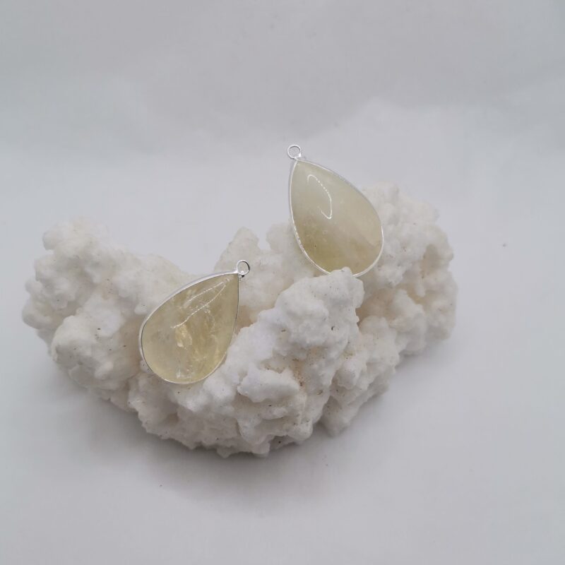 COLGANTE CUARZO CITRINO PLATA GOTA