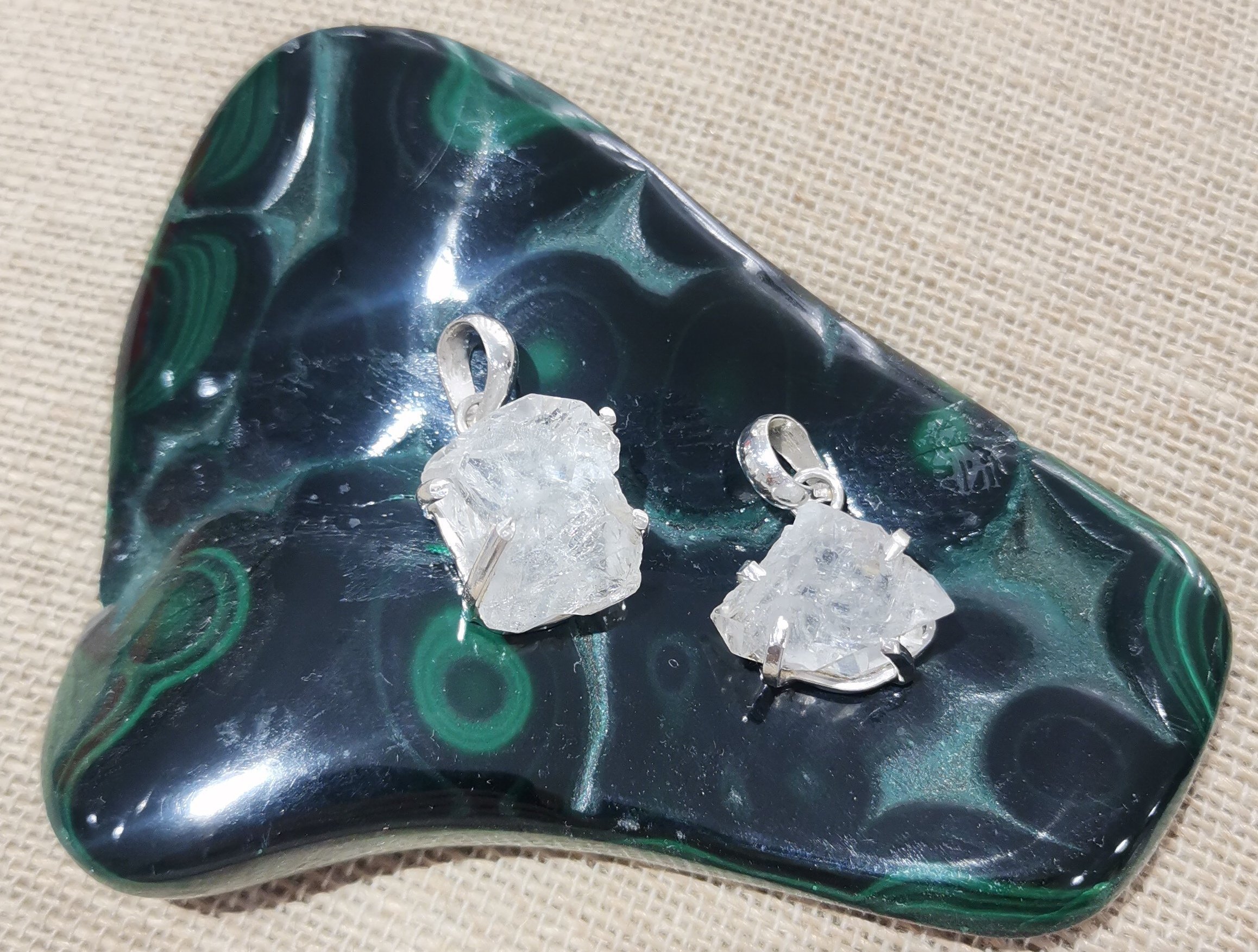 COLGANTE DIAMANTE HERKIMER PLATA 1 COLGANTE DIAMANTE HERKIMER PLATA