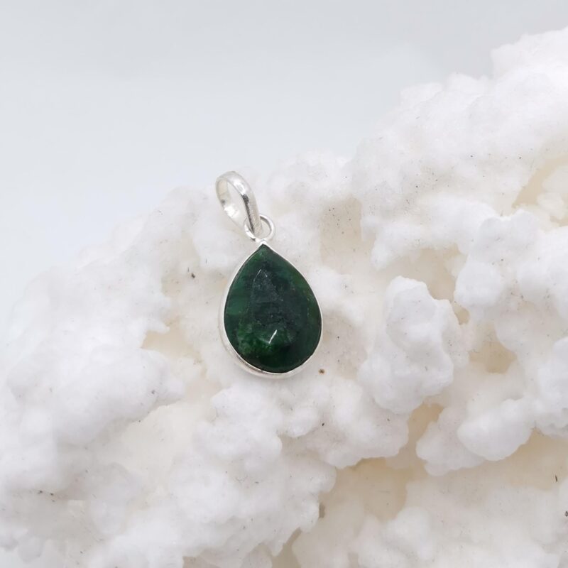 COLGANTE GOTA DE FUCSITA PLATA