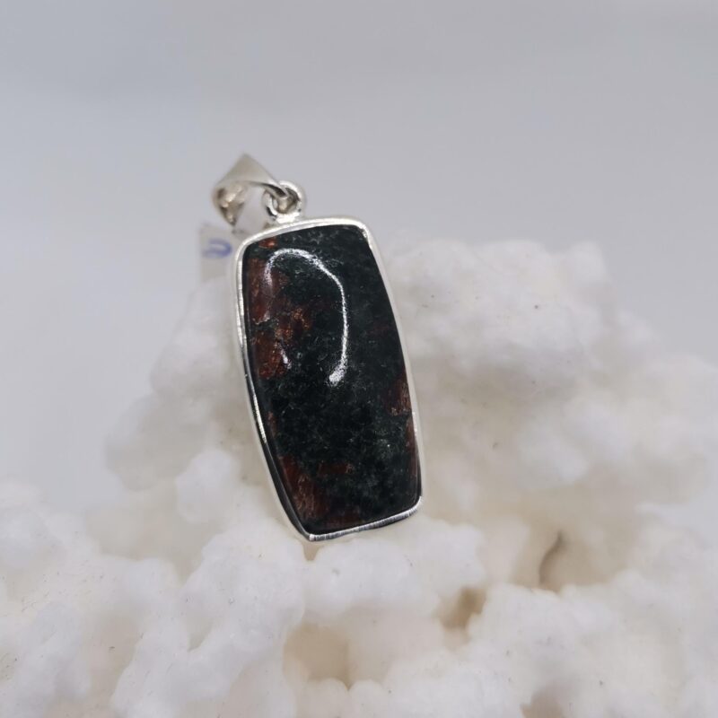 COLGANTE GRANATE VERDE PLATA