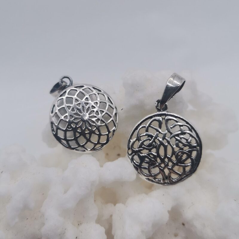 COLGANTE MANDALA PLATA