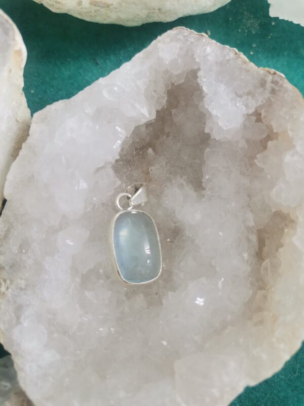 COLGANTE PLATA AGUAMARINA EXTRA 60