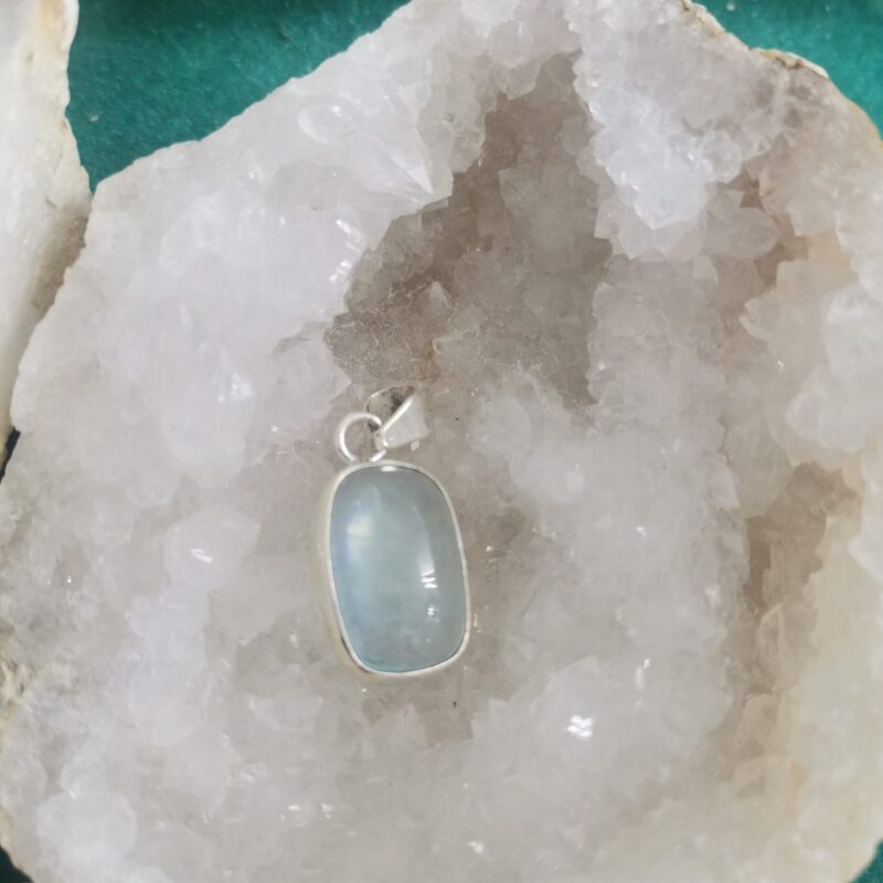 COLGANTE PLATA AGUAMARINA EXTRA 60