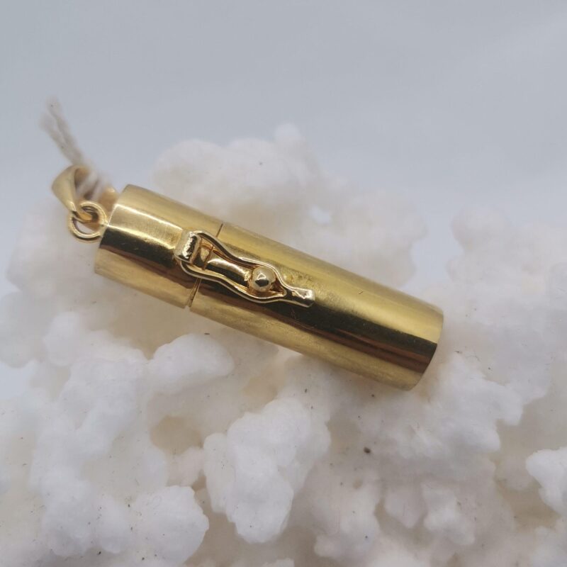 COLGANTE CAPSULA RECIPIENTE DE PLATA ORO 55