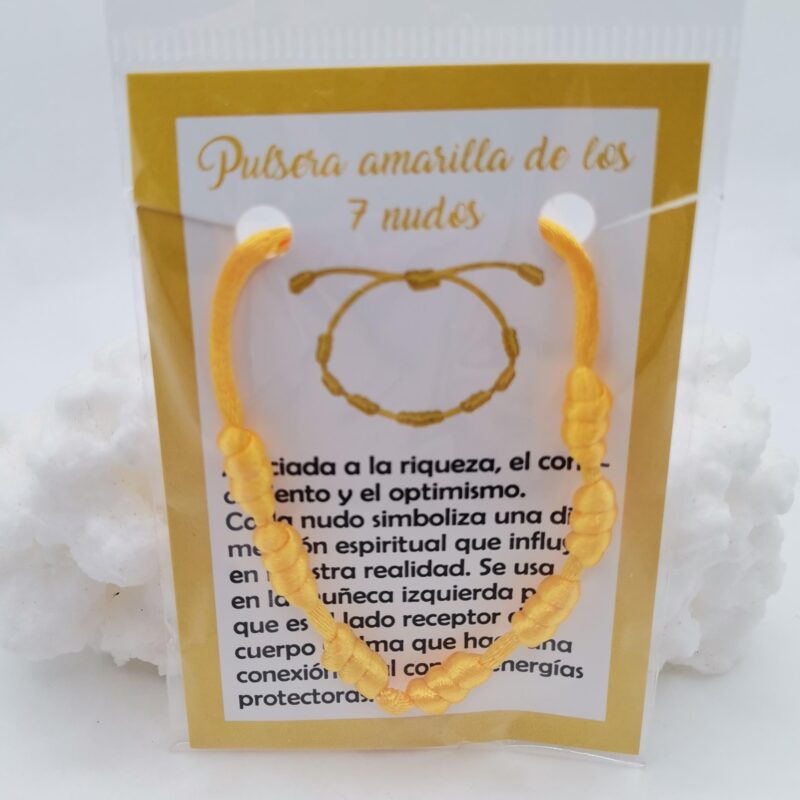 PULSERA 7 NUDOS AMARILLA