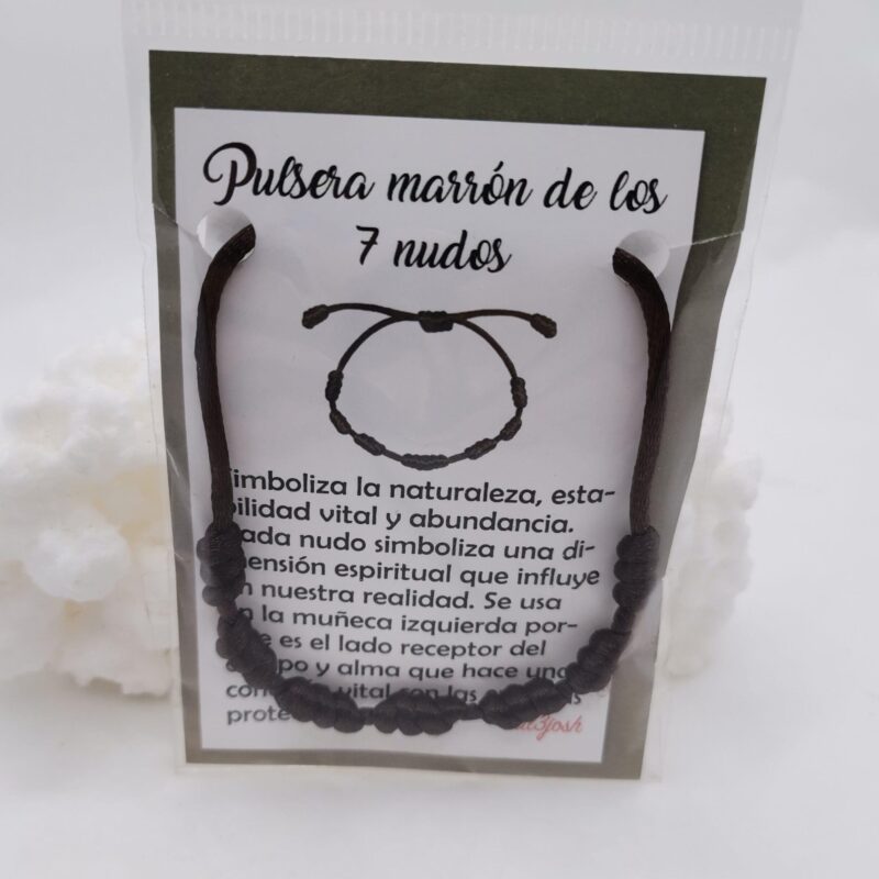 PULSERA 7 NUDOS MARRON