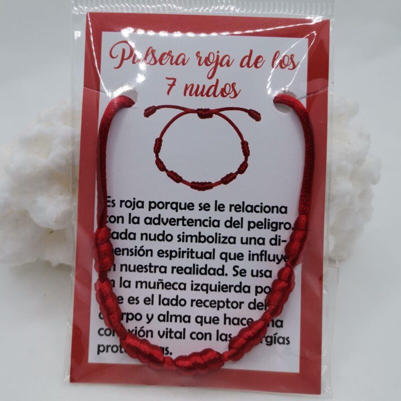 PULSERA 7 NUDOS ROJA