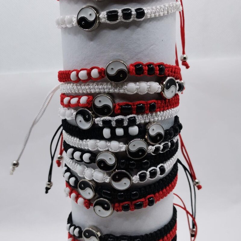 PULSERA CORDON TRENZADO YING YANG