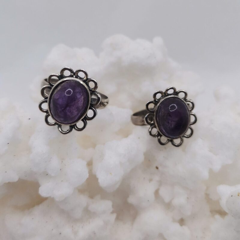 ANILLO PLATA AMATISTA FLOR 35