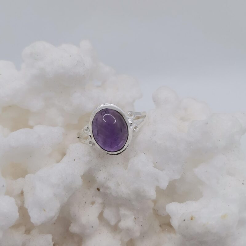 ANILLO PLATA AMATISTA OVALADO 40