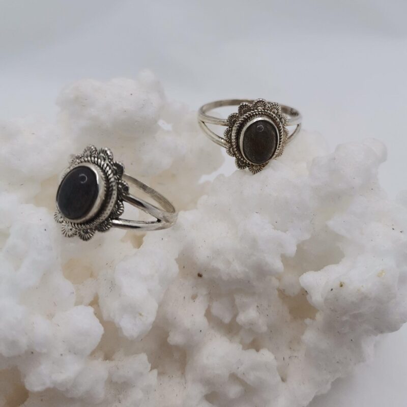 ANILLO PLATA LABRADORITA FLOR