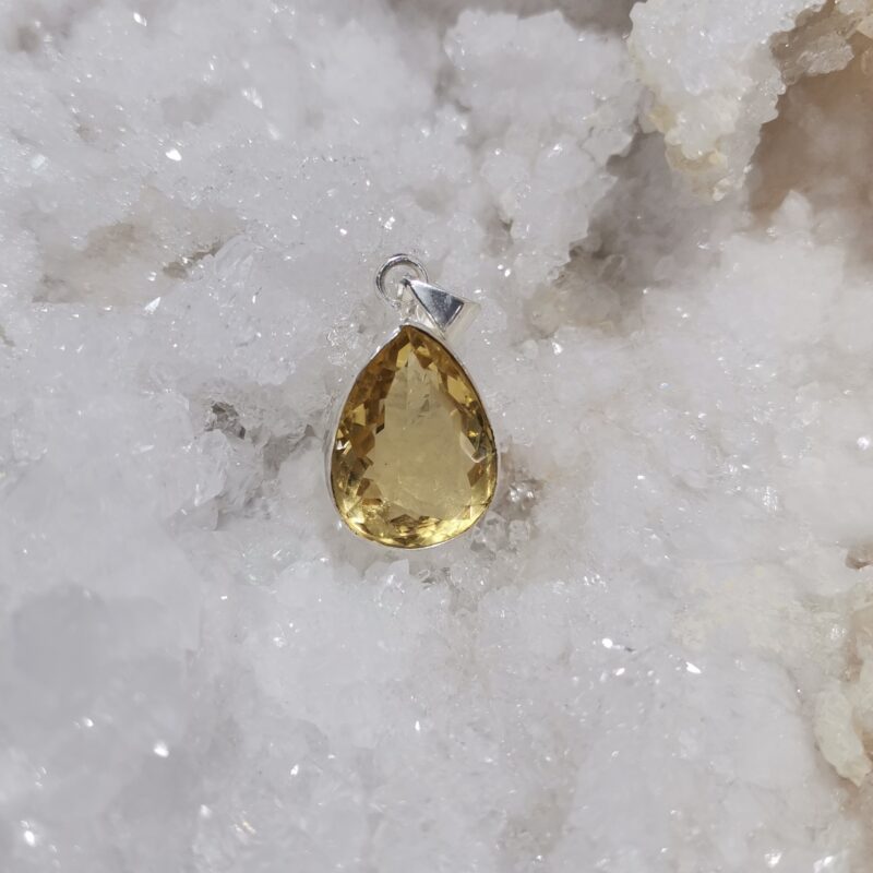 COLGANTE PLATA CITRINO GOTA EXTRA
