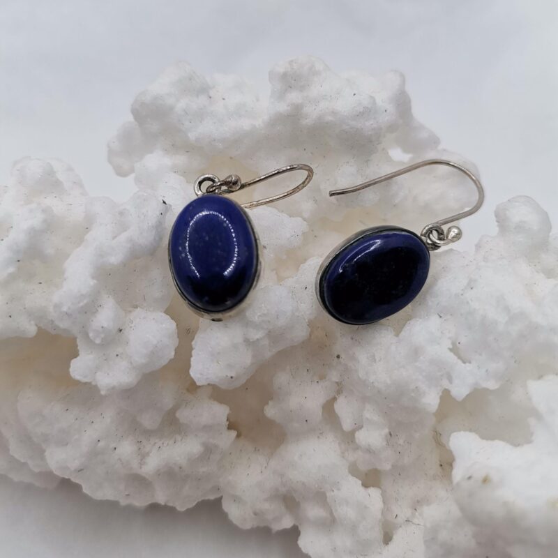 PENDIENTE PLATA LAPISLAZULI OVALADO 82 Y 60
