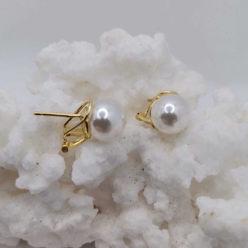 PENDIENTE PLATA ORO PERLA OMEGA 137 Y 142