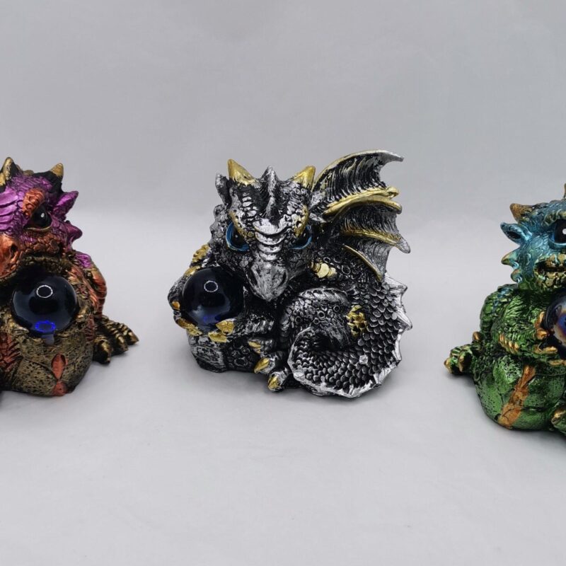DRAGON CON BOLA CRISTAL 6 CM