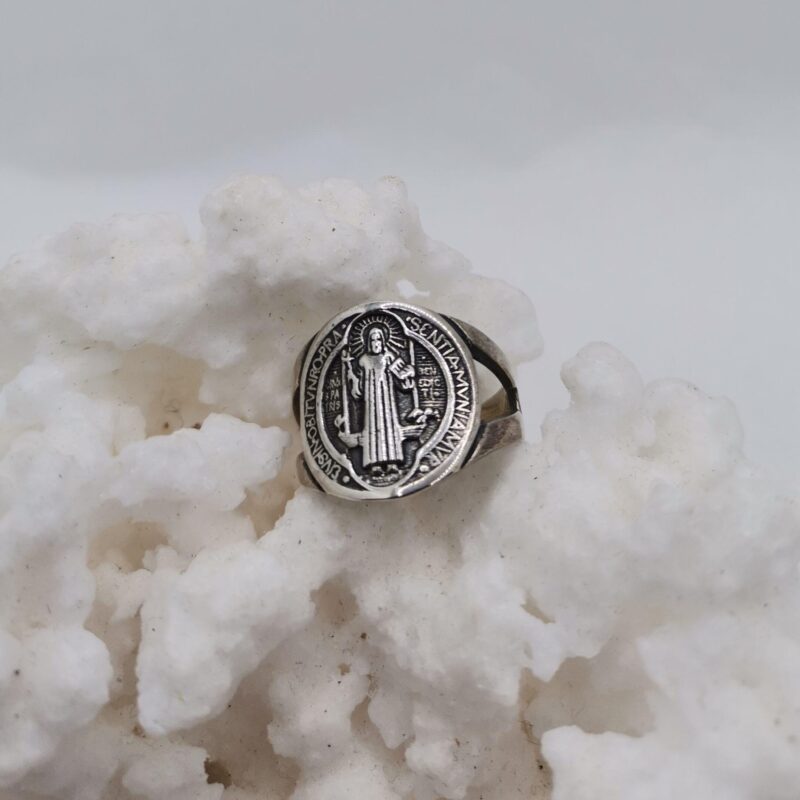 ANILLO SELLO PLATA SAN BENITO