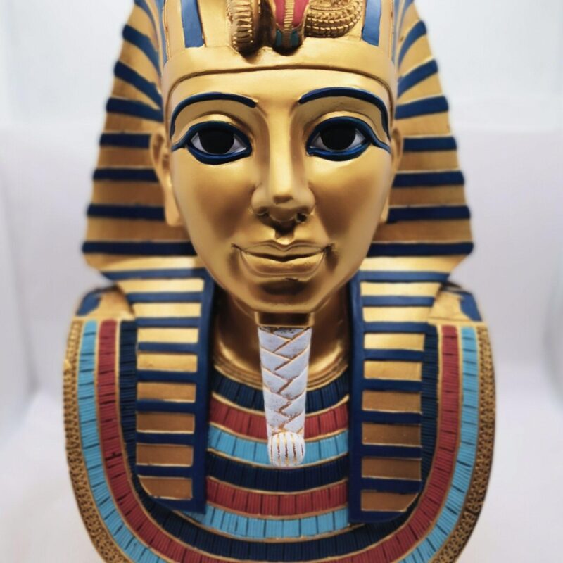 BUSTO DEL REY TUTANKAMON  DORADO 27 CM