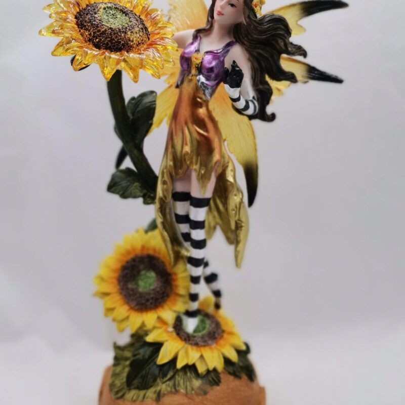 FIGURA HADA GIRASOL CON LUZ 23 CM