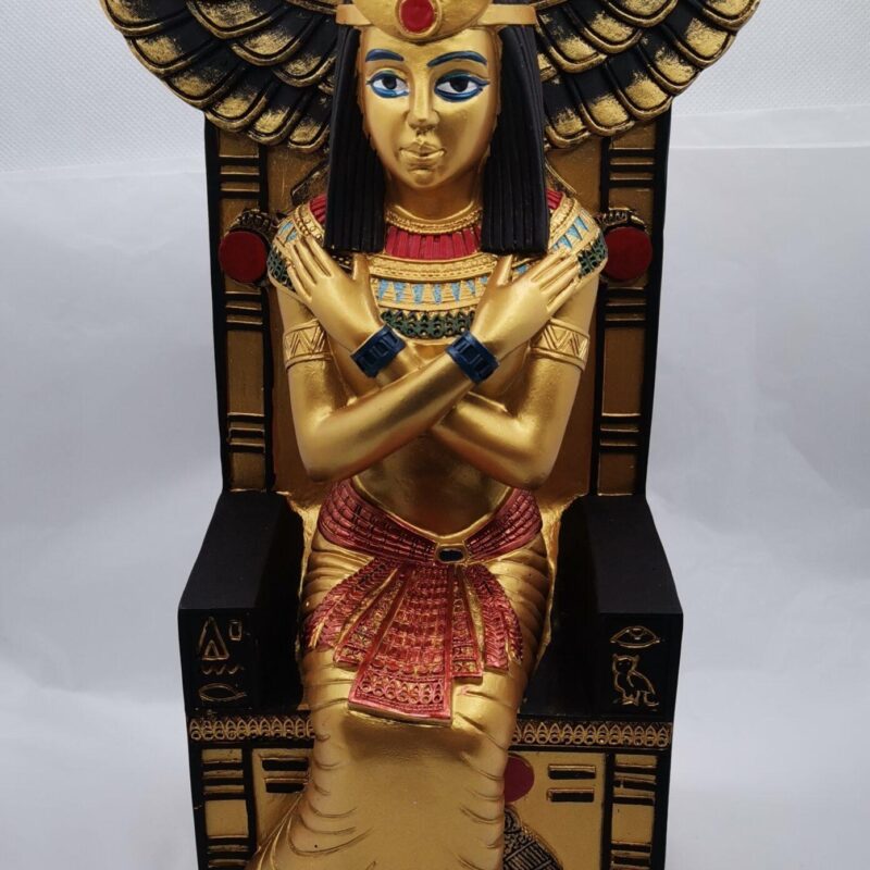 ISIS SENTADA EN TRONO DORADA 30 CM