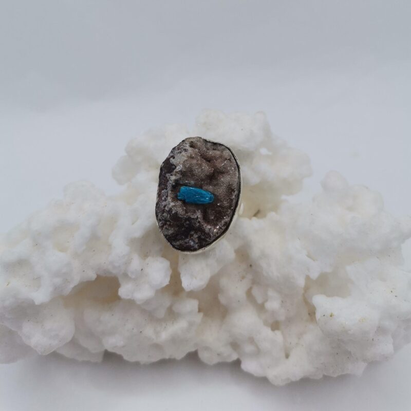 ANILLO PLATA Y CAVANSITA 70