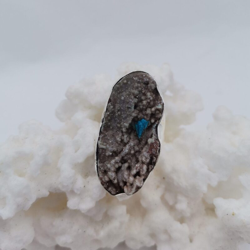 ANILLO PLATA Y CAVANSITA 80