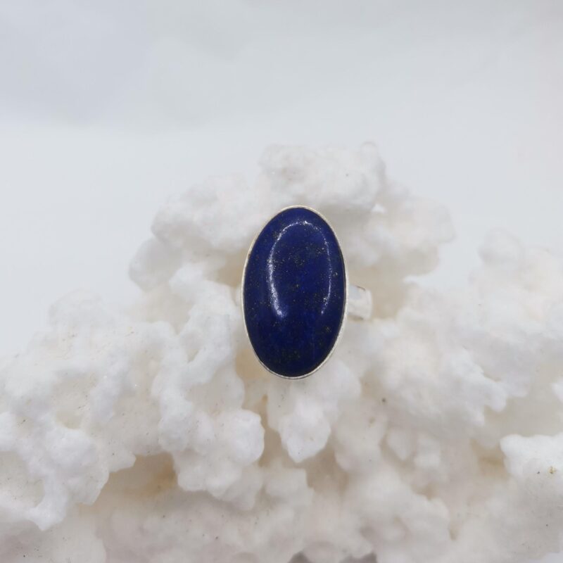 ANILLO PLATA LAPISLAZULI OVALADO ADAPTABLE