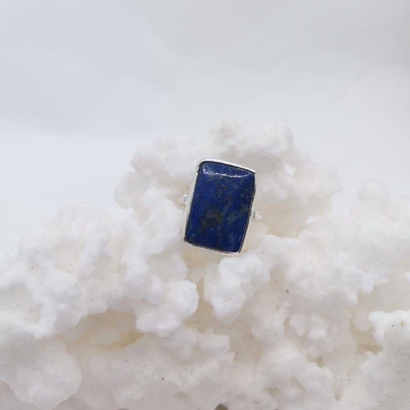 ANILLO PLATA Y LAPISLAZULI RECTANGULAR 45