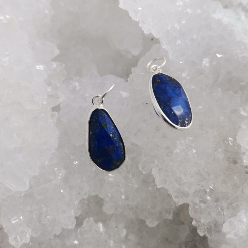 COLGANTE PLATA LAPISLAZULI FLATEADA 15