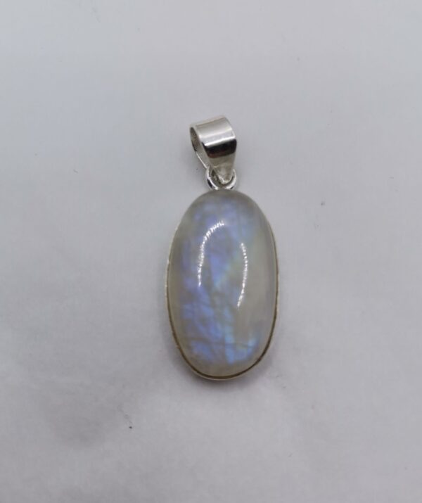 COLGANTE PLATA PIEDRA LUNA OVALADO 55 - Imagen 3