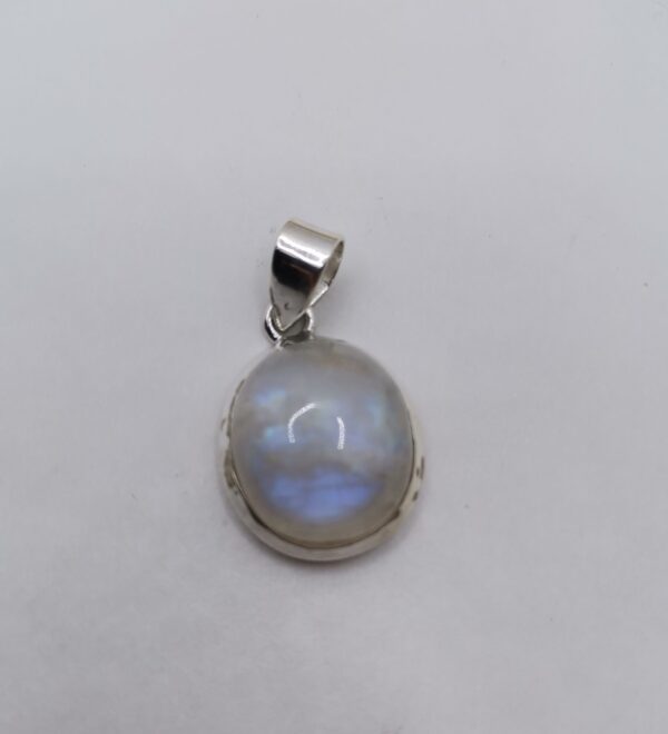 COLGANTE PLATA PIEDRA LUNA OVALADO 55 - Imagen 4