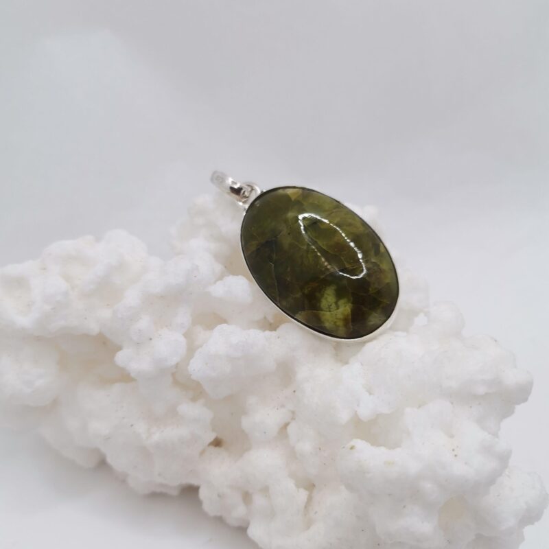 COLGANTE PLATA SILICATO OVALADO